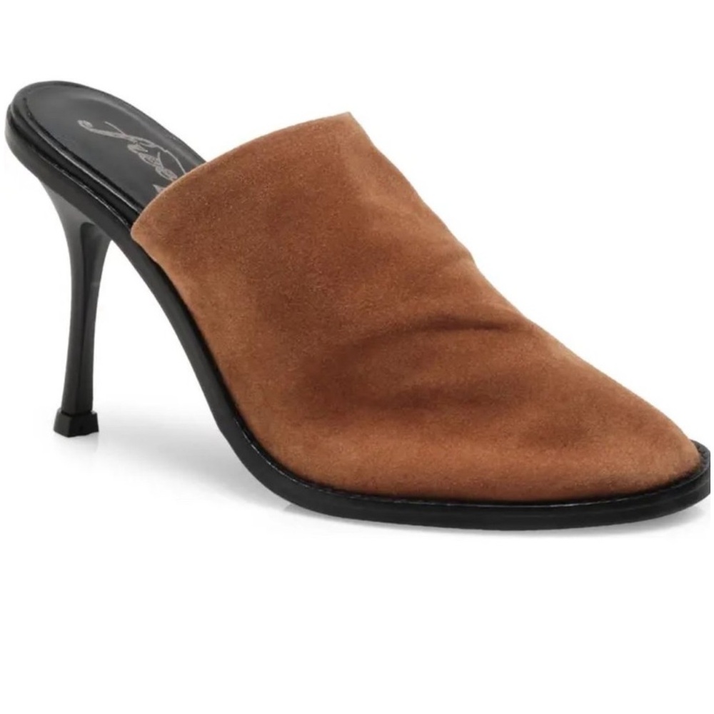 Free People Brown Suede Mules